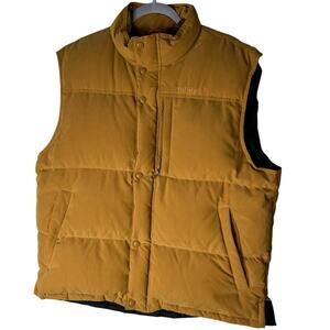 Timberland Weathergear Men's Duck Down Puffer Vest in Yellow Tan Size XL